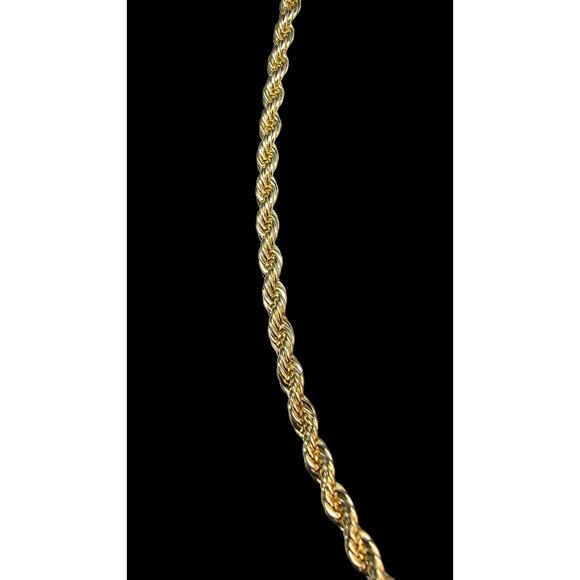 18K Gold Filled Chain Necklace | 4mm Twisted Rope | 18 Inch | Made in Brazil - Picture 5 of 5